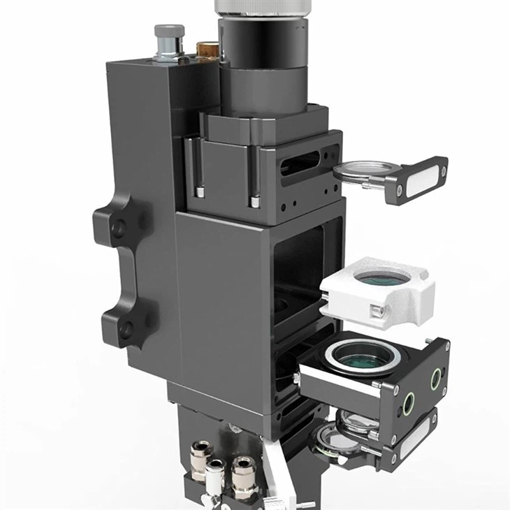 BLT laser head exploded view showing optical components