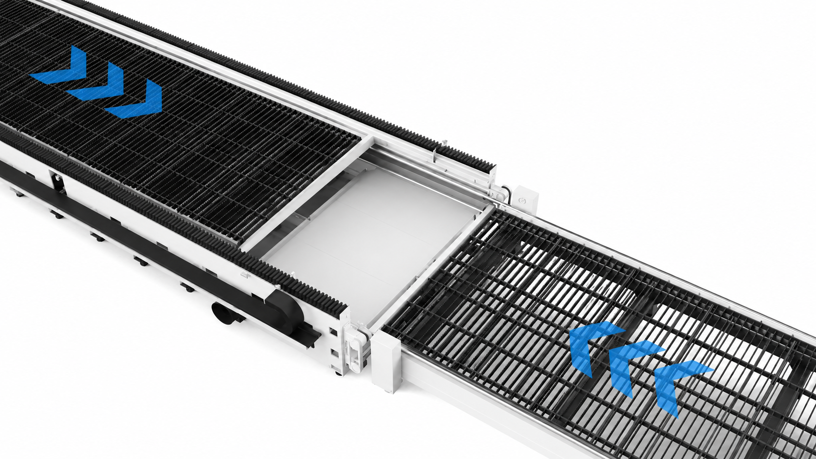 Dual exchange table — loading pallet