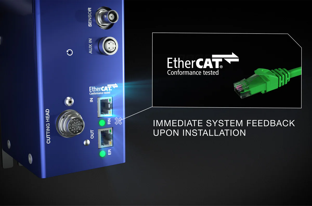 CutBox Pro EtherCAT distance measurement